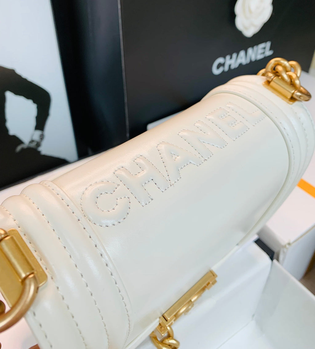 Chanel MINI BOY CHANEL HANDBAG WHITE