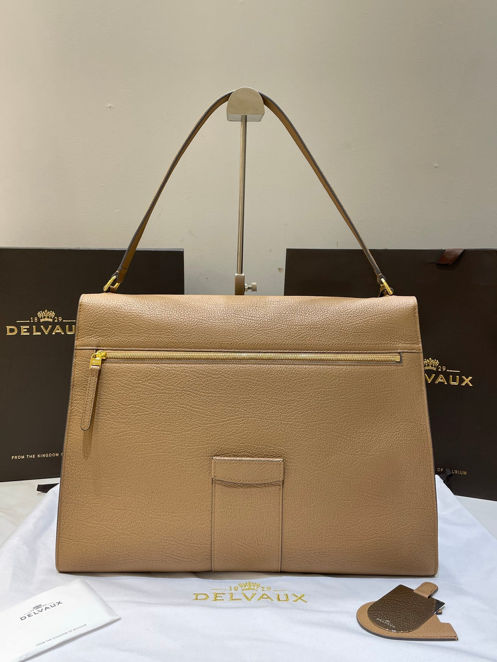 Delvaux Brillant Tempo Large (GM) – Allure Calfskin & Sheepskin Interior Beige