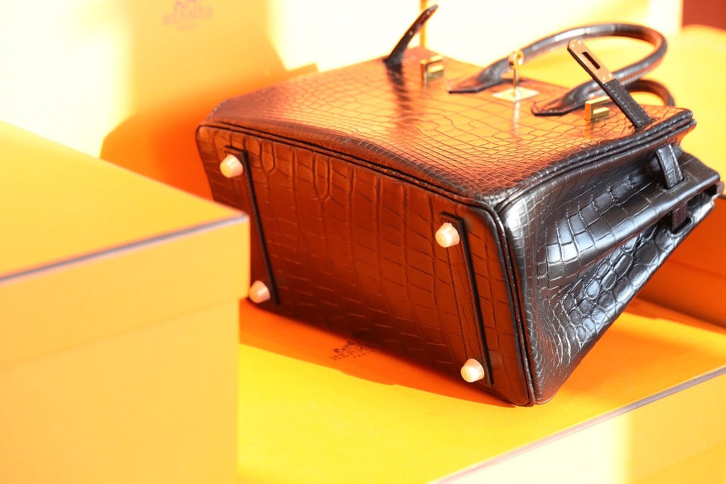 HERMÈS Black Alligator Birkin 40 Palladium Hardware