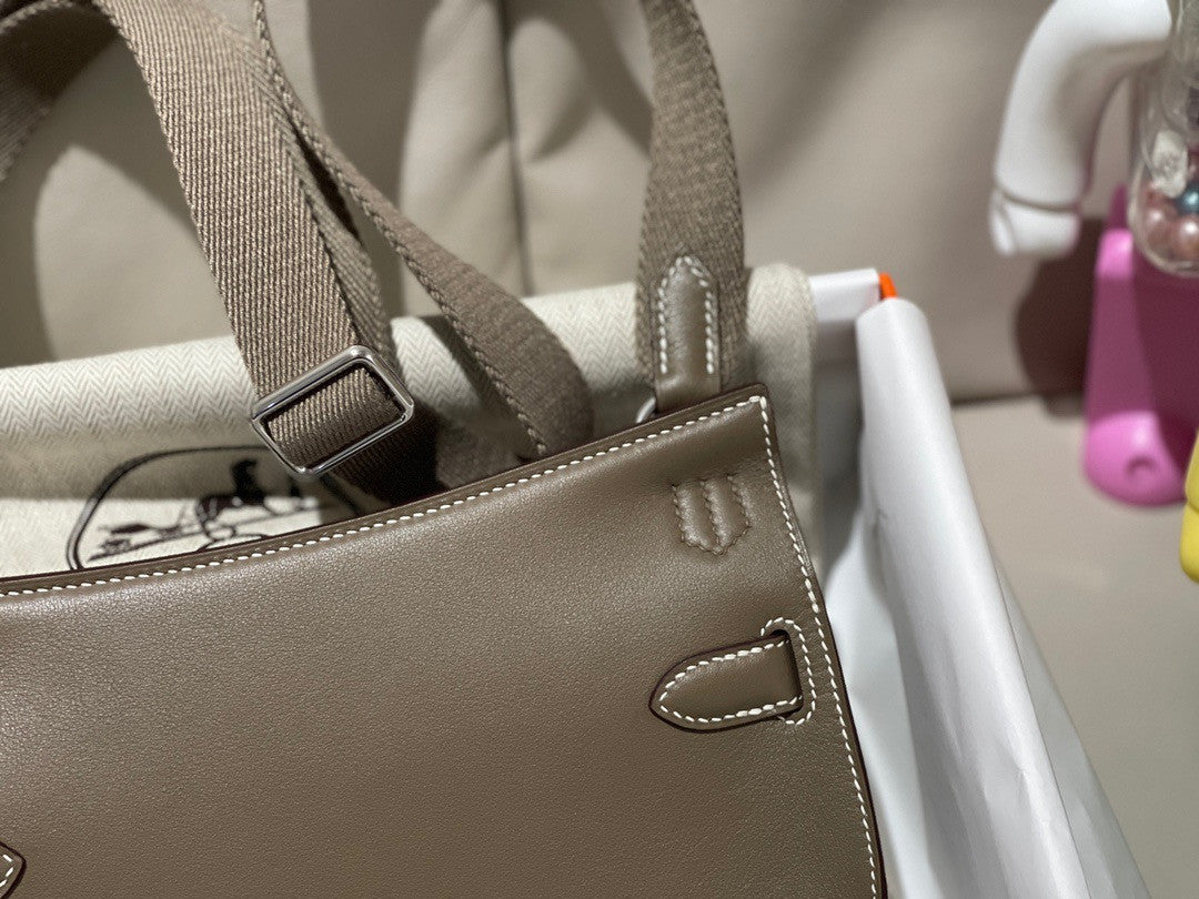 Hermès Jypsiere Mini Etoupe Evercolor Palladium Hardware