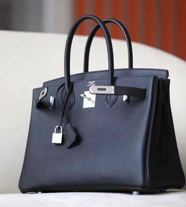 Hermes Black Birkin 30 cm Epsom Palladium Hardware 2020