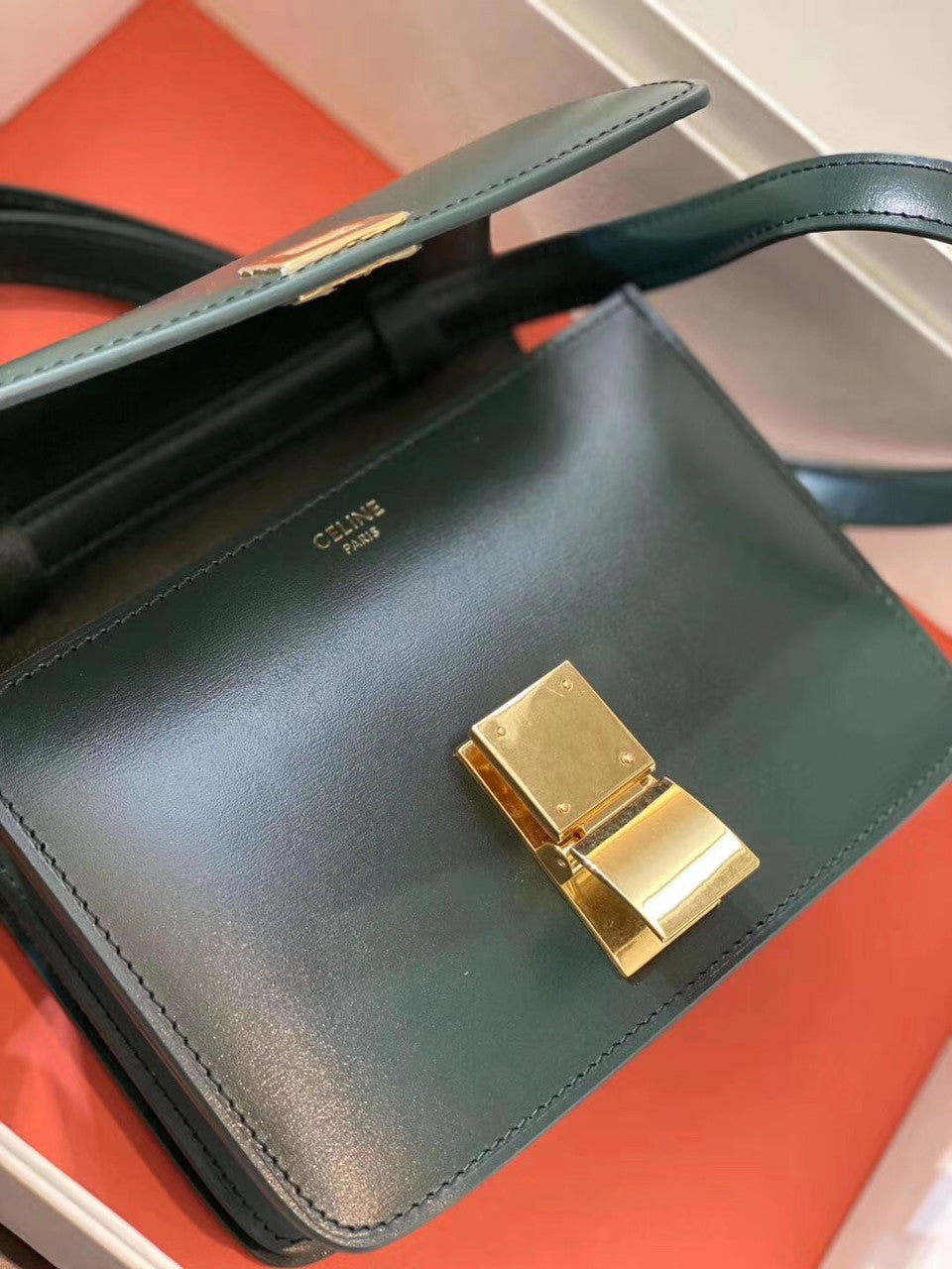 Celine SMALL CLASSIC BAG IN BOX CALFSKIN AMAZON