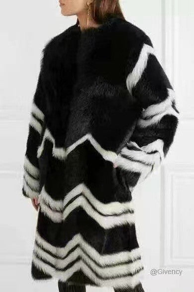 Givenchy chevron coat - Black
