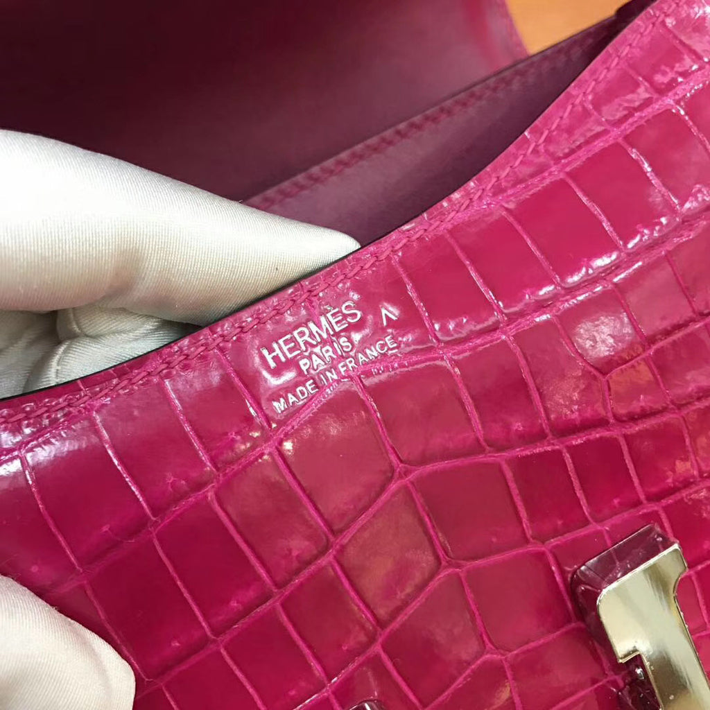 Hermes Fuchsia Constance 18 Crocodile Porosus