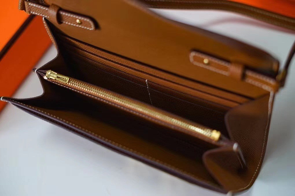 Hermes  Gold Constance Long To Go wallet Epsom Leather Gold Hardware