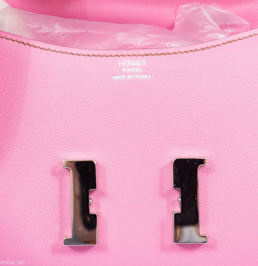 Hermès  Constance micro handbag in Rose Sakura Swift  leather