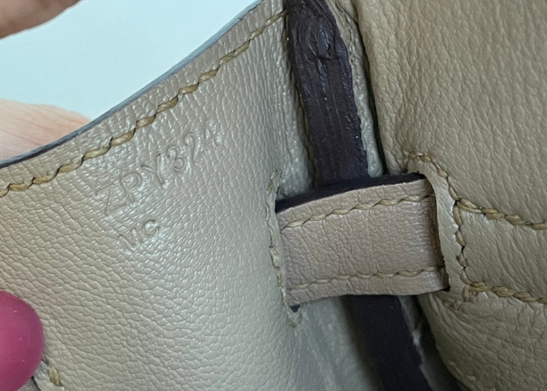 Hermes Biscuit Birkin 25 cm Swift Palladium  Hardware