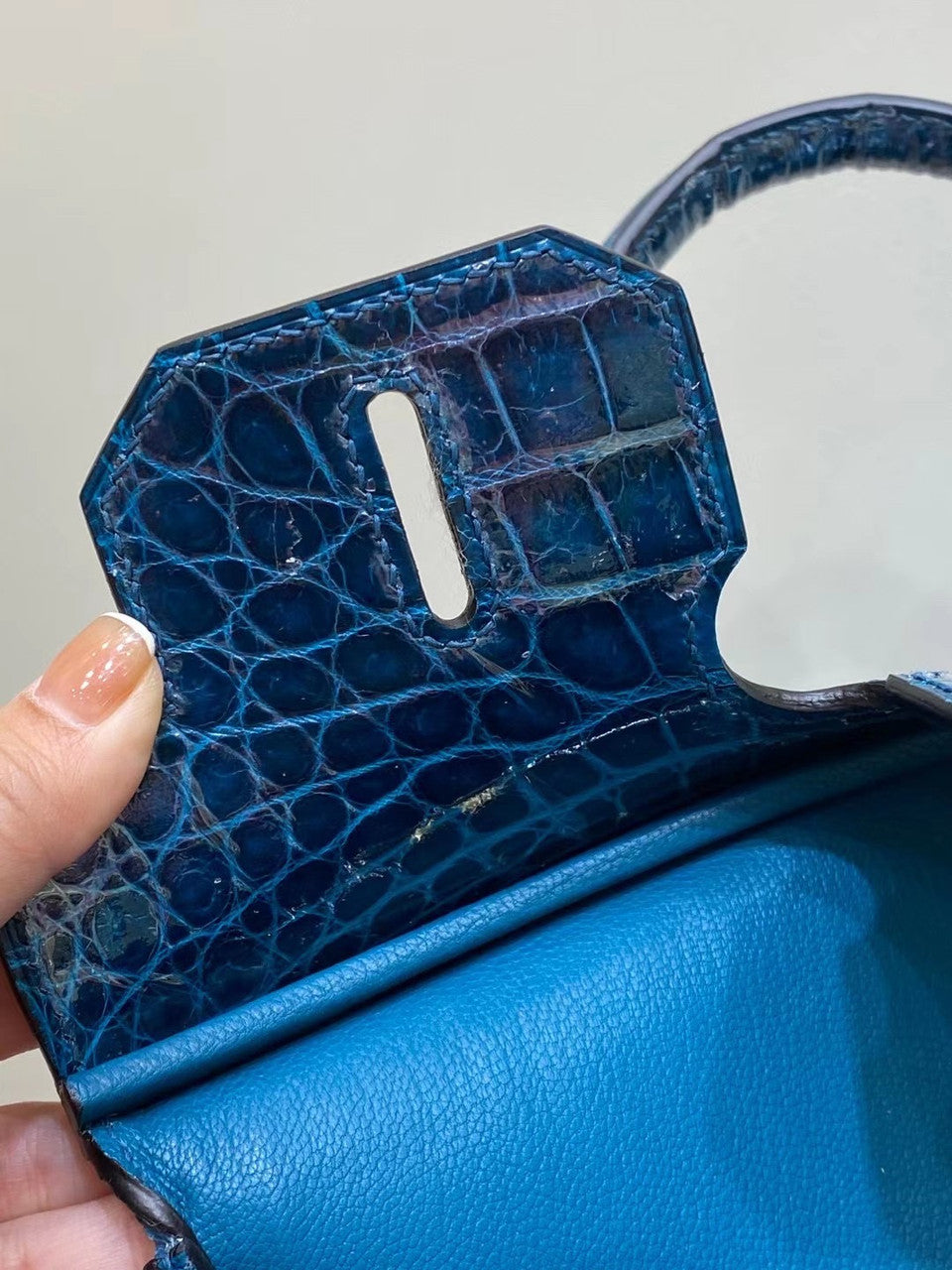 Hermes Birkin Touch 30  1P Colvert Shiny Niloticus Crocodile & Togo leather with Gold Hardware