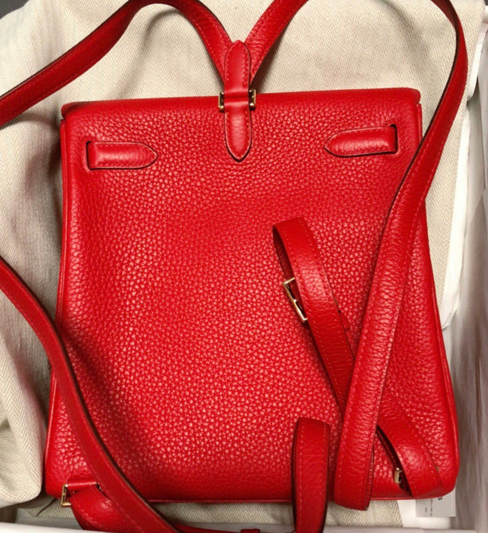 Hermes Kelly Ado backpack Rouge