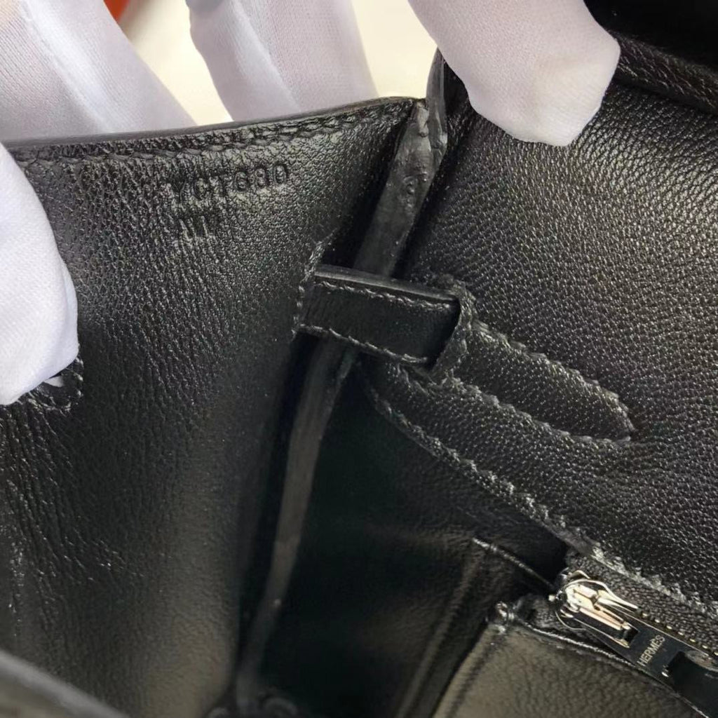 Hermes Black RETOURNE Birkin 30 Box Calf Palladium Hardware