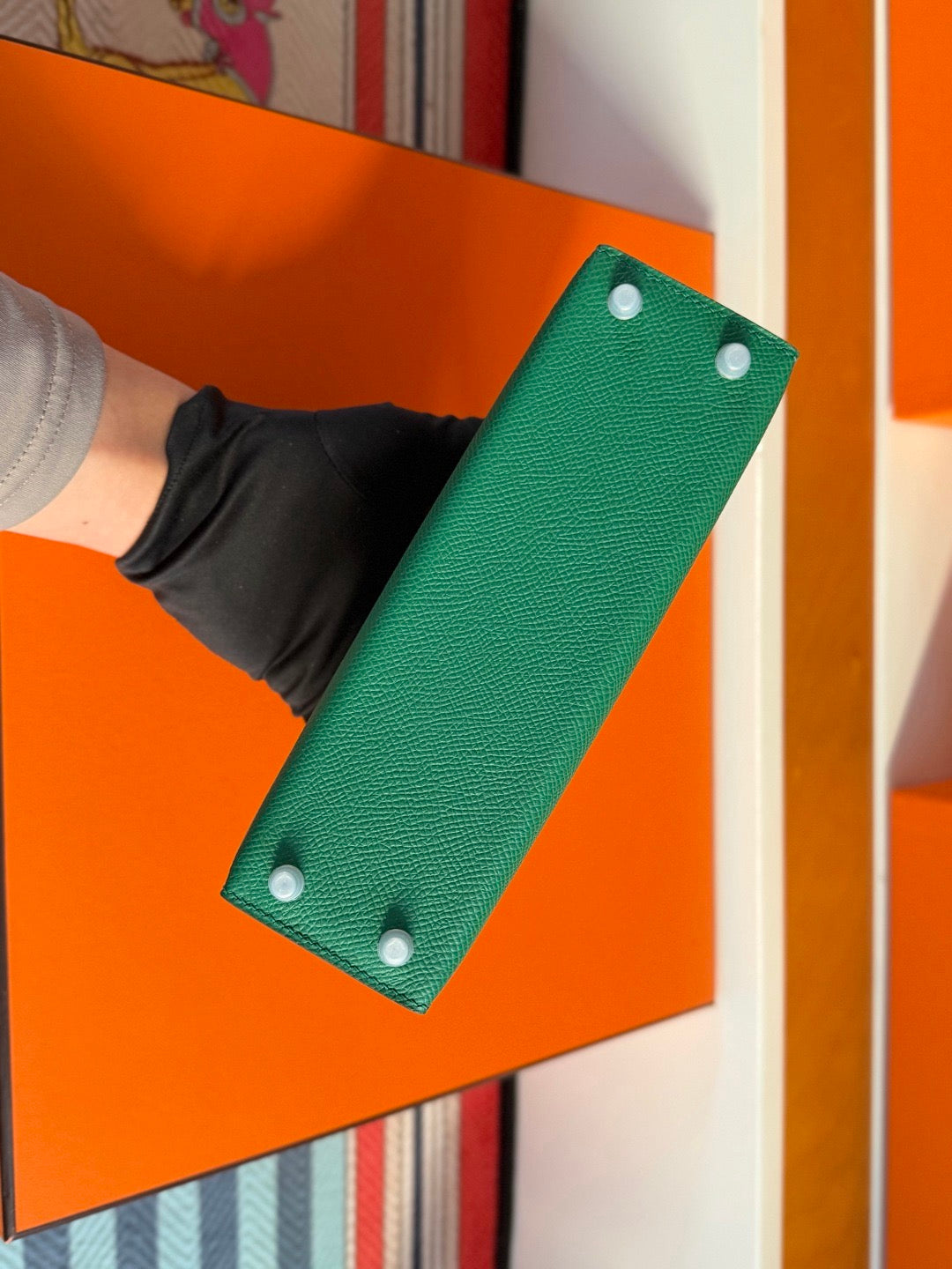 Hermès Mini Kelly II 20 – Green Epsom Leather (Palladium Hardware)