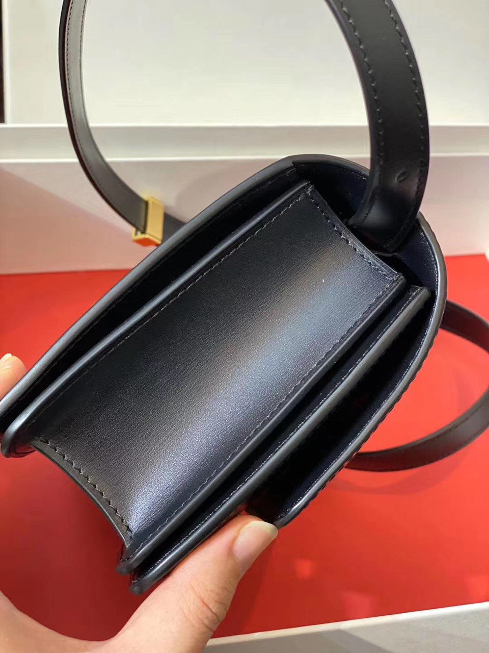 Celine SMALL CLASSIC BAG IN BOX CALFSKIN BLACK