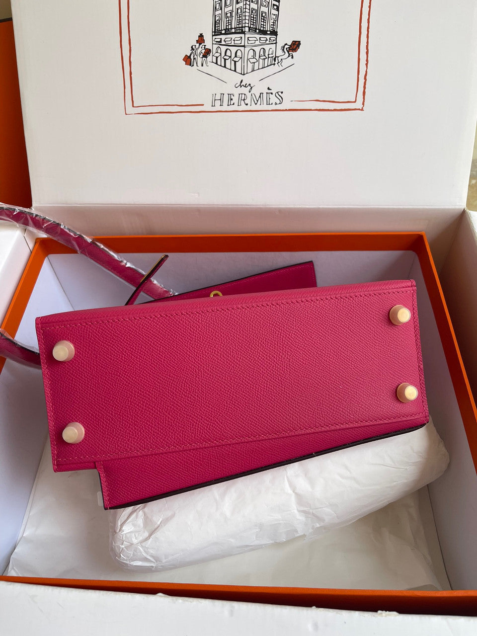 Hermes Kelly Sellier 20 en Desordre Fuschia