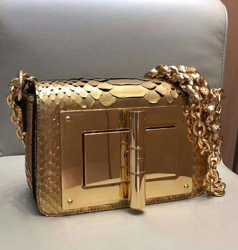 Tom Ford PYTHON MEDIUM CHAIN NATALIA ROSE GOLD