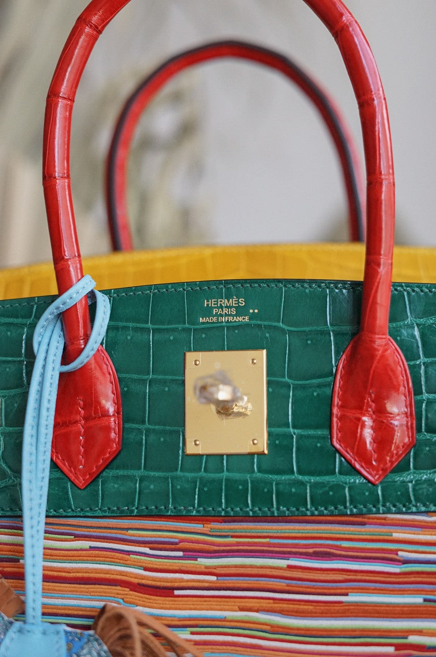 Hermes Niloticus Crocodile  Vibrato Leather BIRKIN 25CM Multiple color I