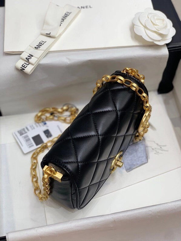 Chanel Small Flap Bag AS2189 with Gold Coin Charms