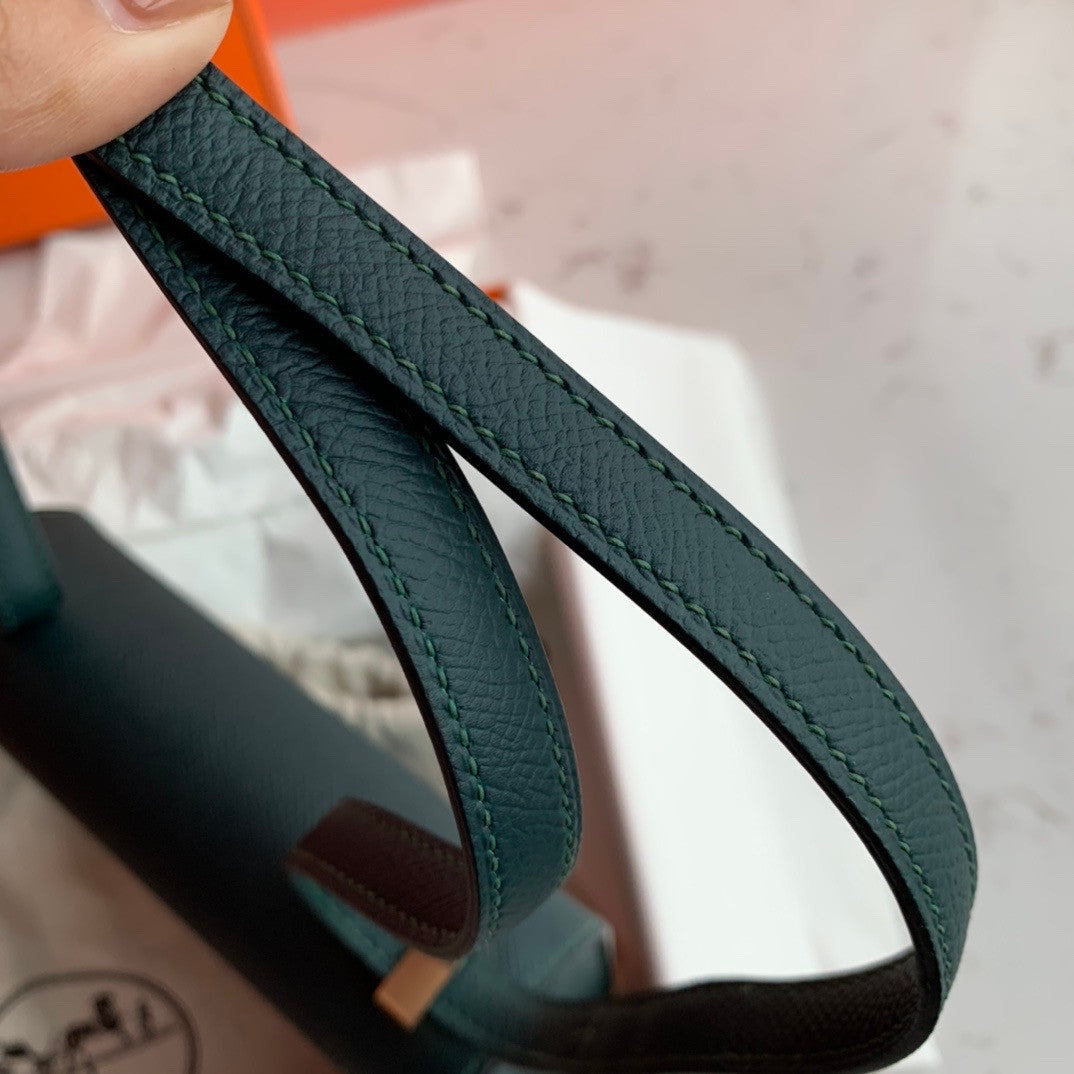 Hermes 6O Vert Cypres Mosaique au 24 - 17 bag Gold Hardware