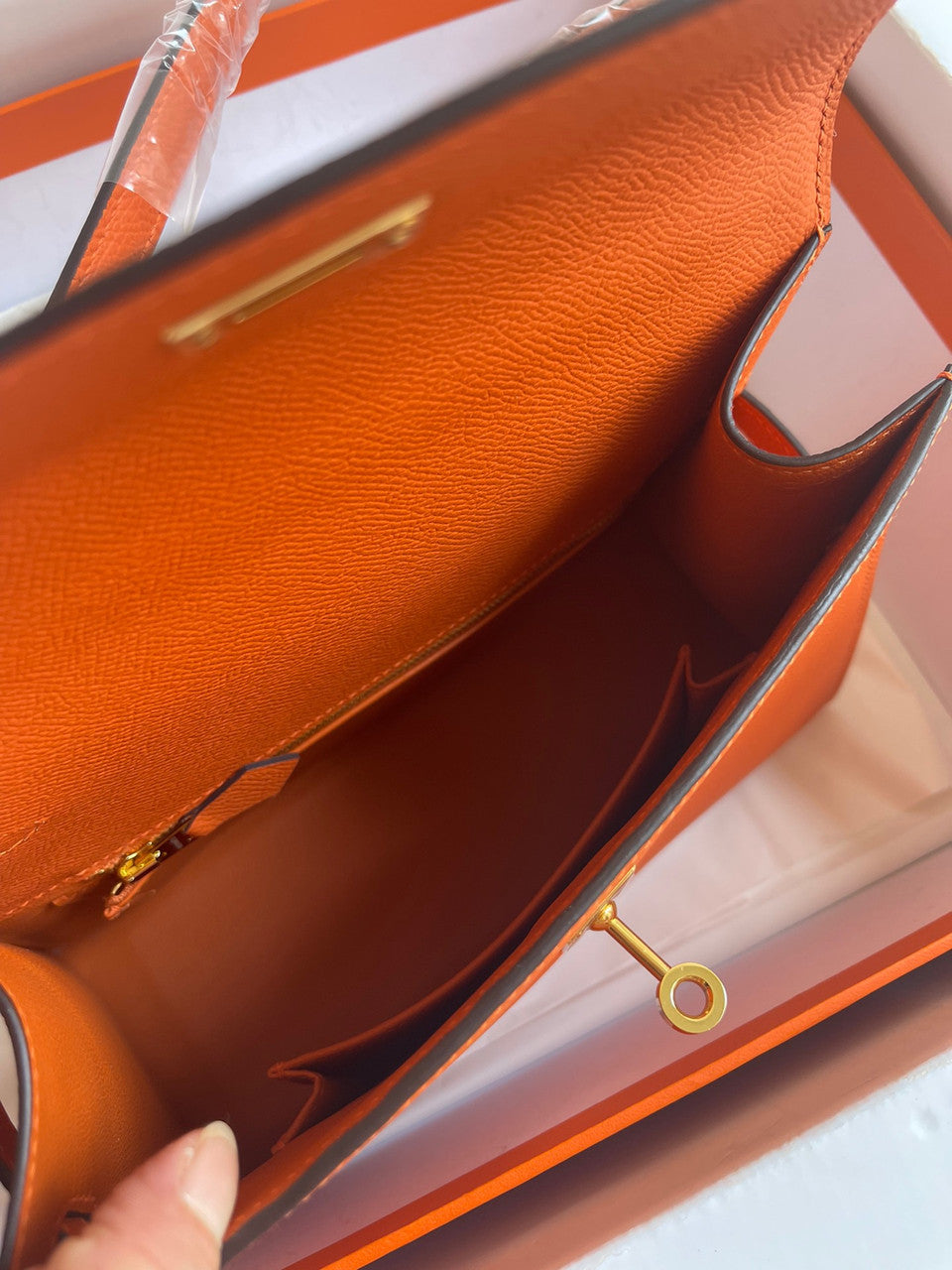Hermes Kelly Sellier 20 en Desordre Orange