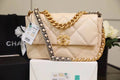CHANEL 19 Large Flap Bag Light Beige