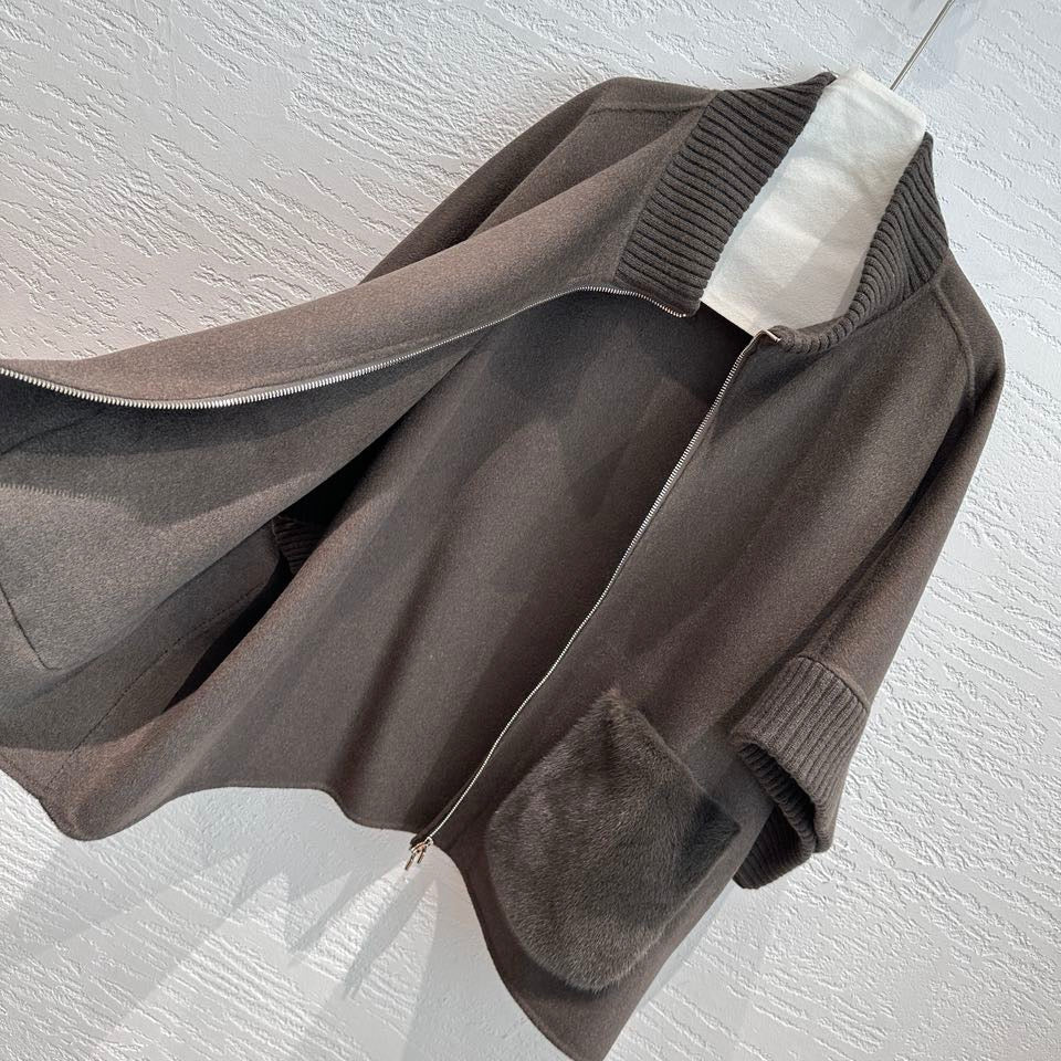 Loro Piana Mink Fur Cape Coat — Copenhagen Purple Label — Fall/Winter 2026-2027 Loro Piana