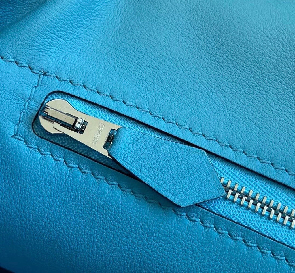 Hermes Kelly 24/24 P3 Bleu Du Nord  Swift & Togo Leather with Palladium Hardware