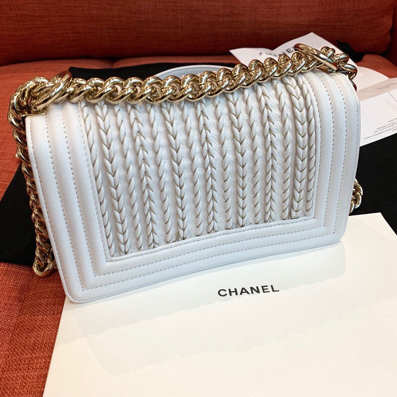 Chanel Small BOY CHANEL Handbag with Embroidered Calfskin