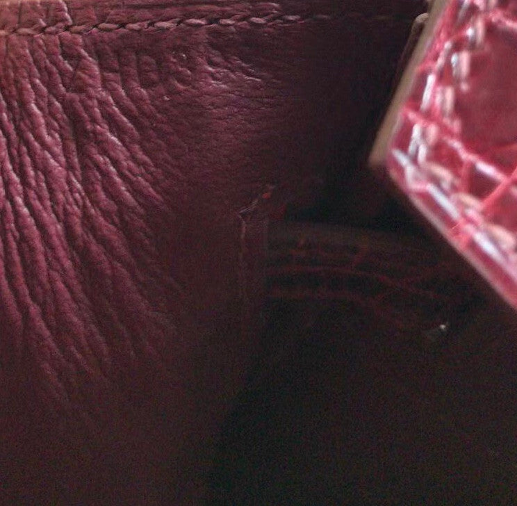 Hermes Bordeaux Birkin 30 in Niloticus Crocodile with Gold hardware