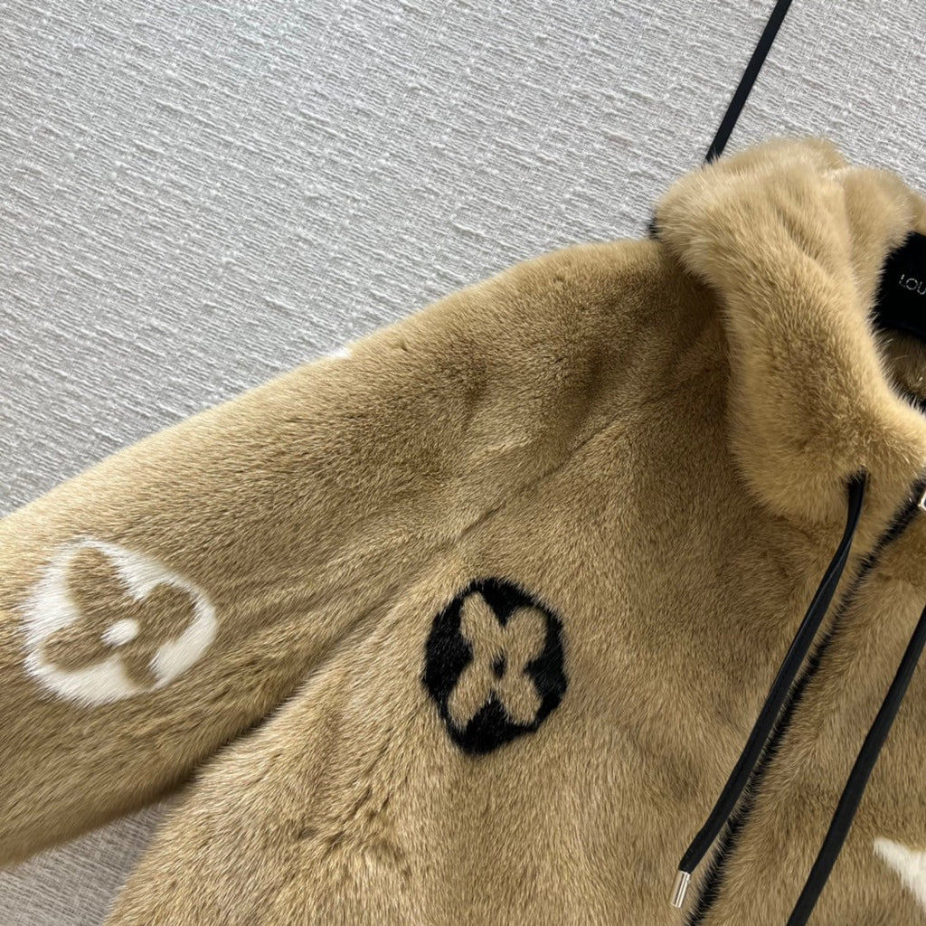 Louis Vuitton LV NIGHT MONOGRAM MINK HOODIE