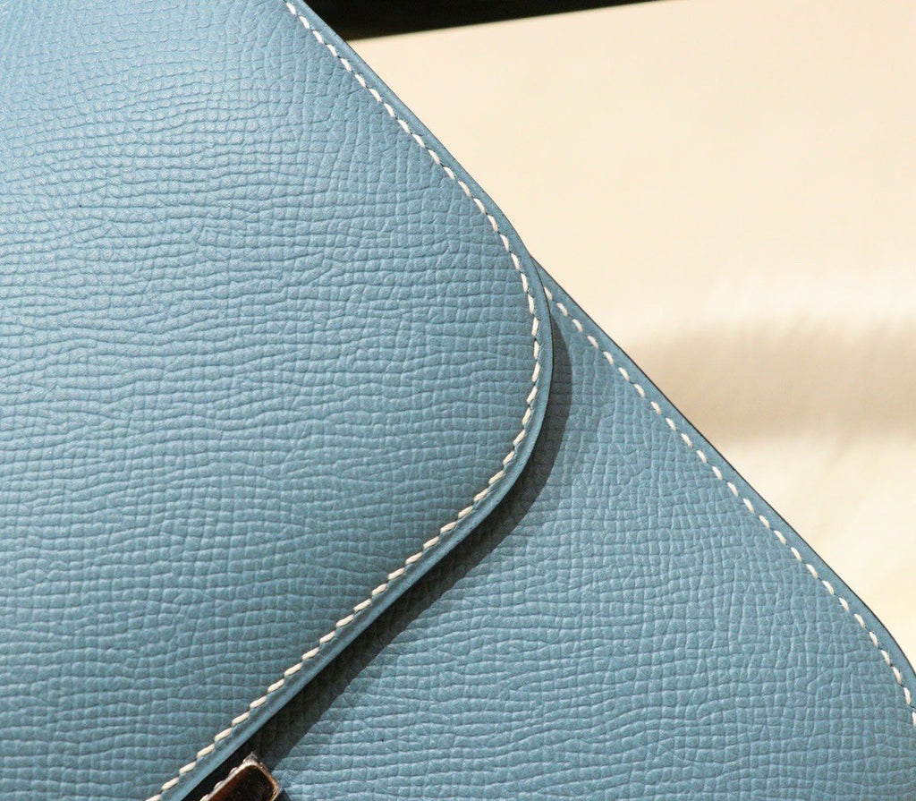 Hermes Blue Jean Constance 24 Epsom bag with palladium Hardwares