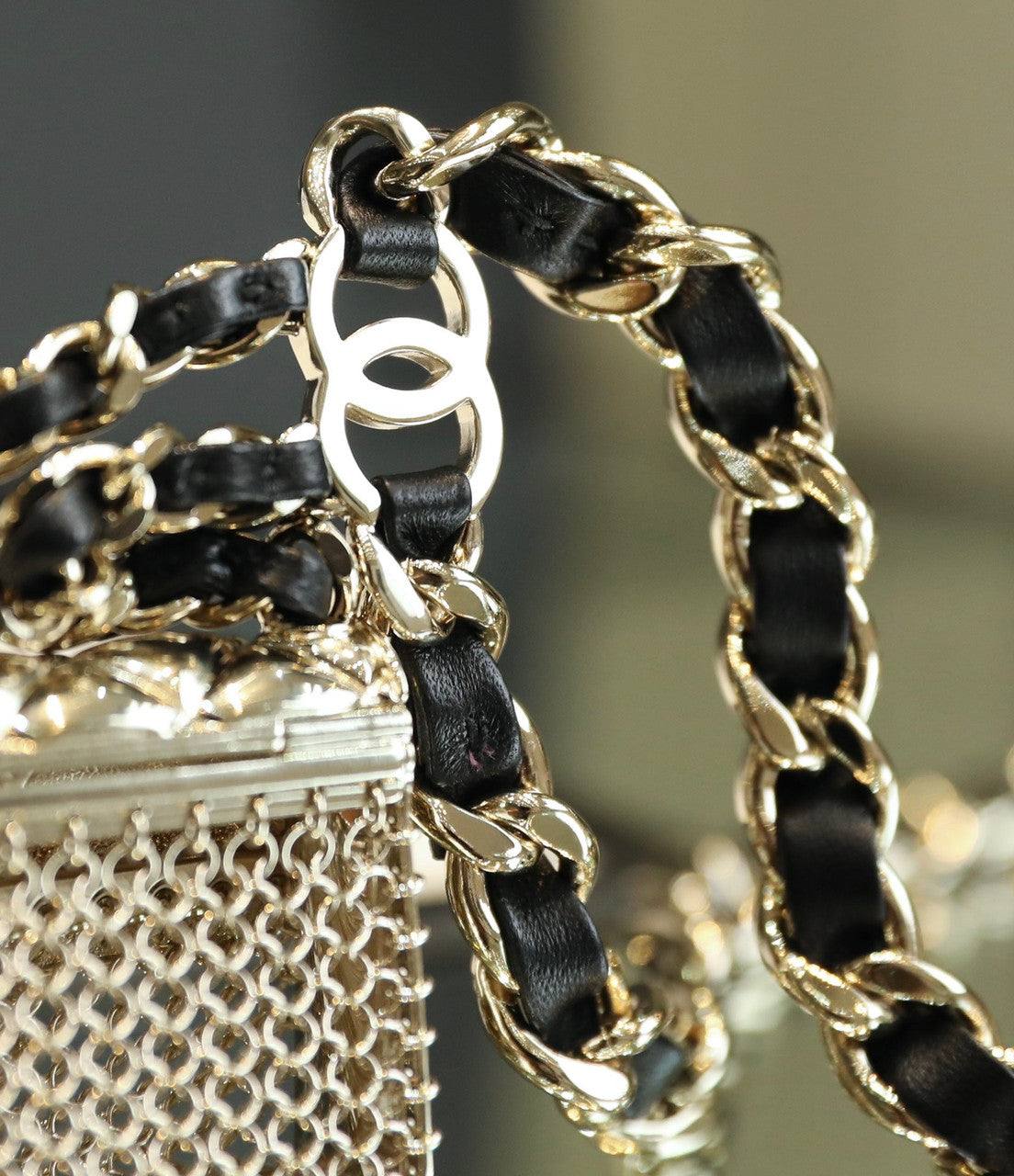 Chanel metal bag belt