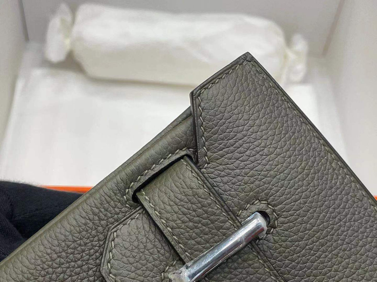 Hermes Kelly HAC A Dos Bag Olive Togo Leather Palladium Hardware 2022