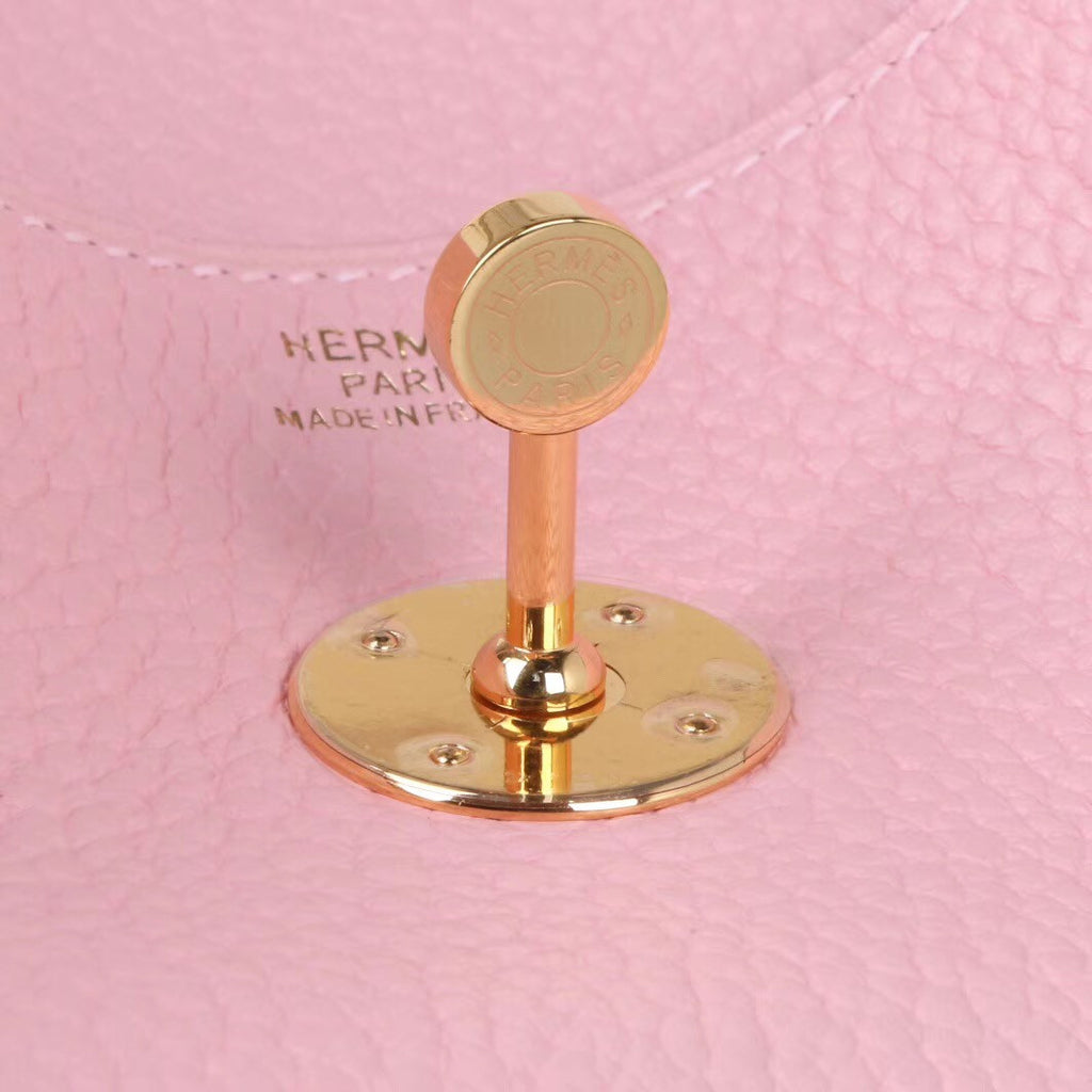 Hermes Lindy 30  Rose Sakura Togo Gold Hardware