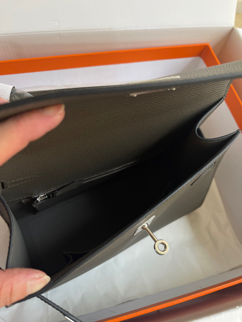 Hermes Kelly Sellier 20 en Desordre Etain