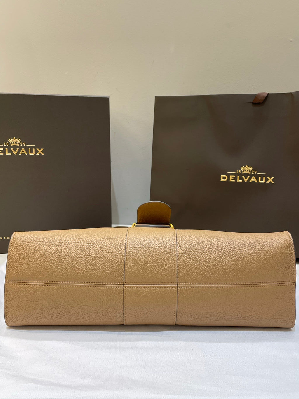 Delvaux Brillant Tempo Large (GM) – Allure Calfskin & Sheepskin Interior Beige