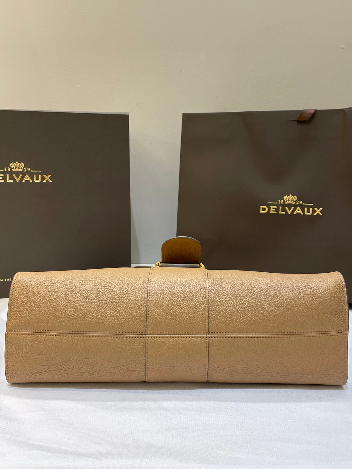 Delvaux Brillant Tempo Large (GM) – Allure Calfskin & Sheepskin Interior Beige