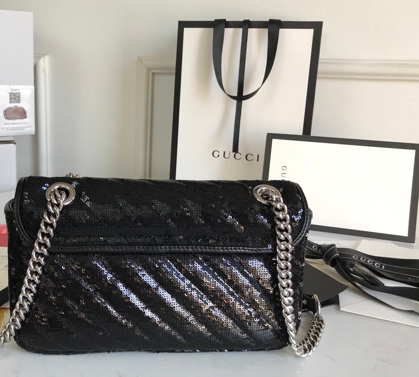 Gucci GG Marmont small sequin shoulder bag