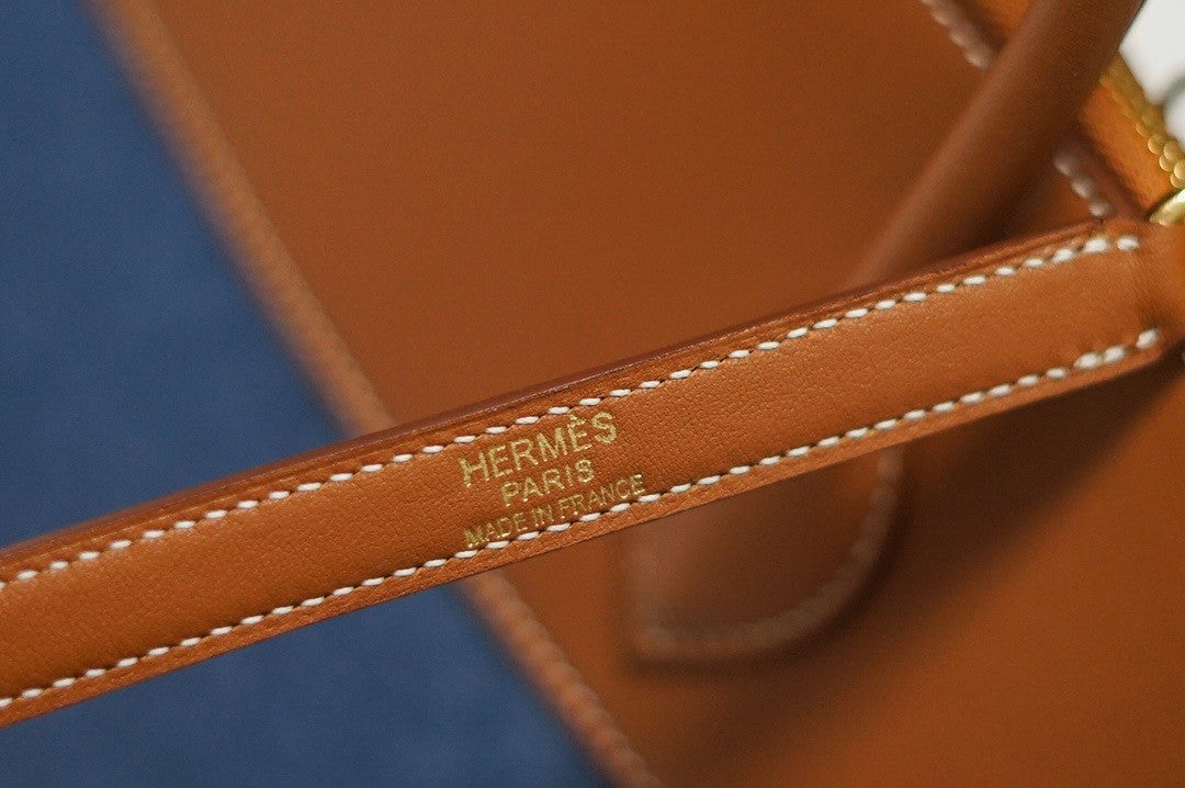 HERMES BOLIDE 31 2WAY HAND BAG BI-COLOR BOX CALF TOILE JEAN