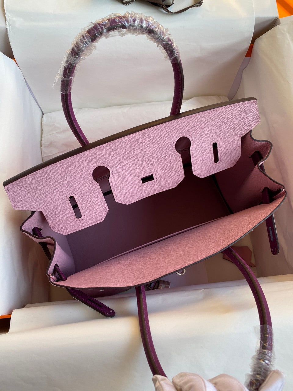 Hermès Mauve Sylvestre/Anemone Birkin 30 cm Epsom Leather Palladium Hardware