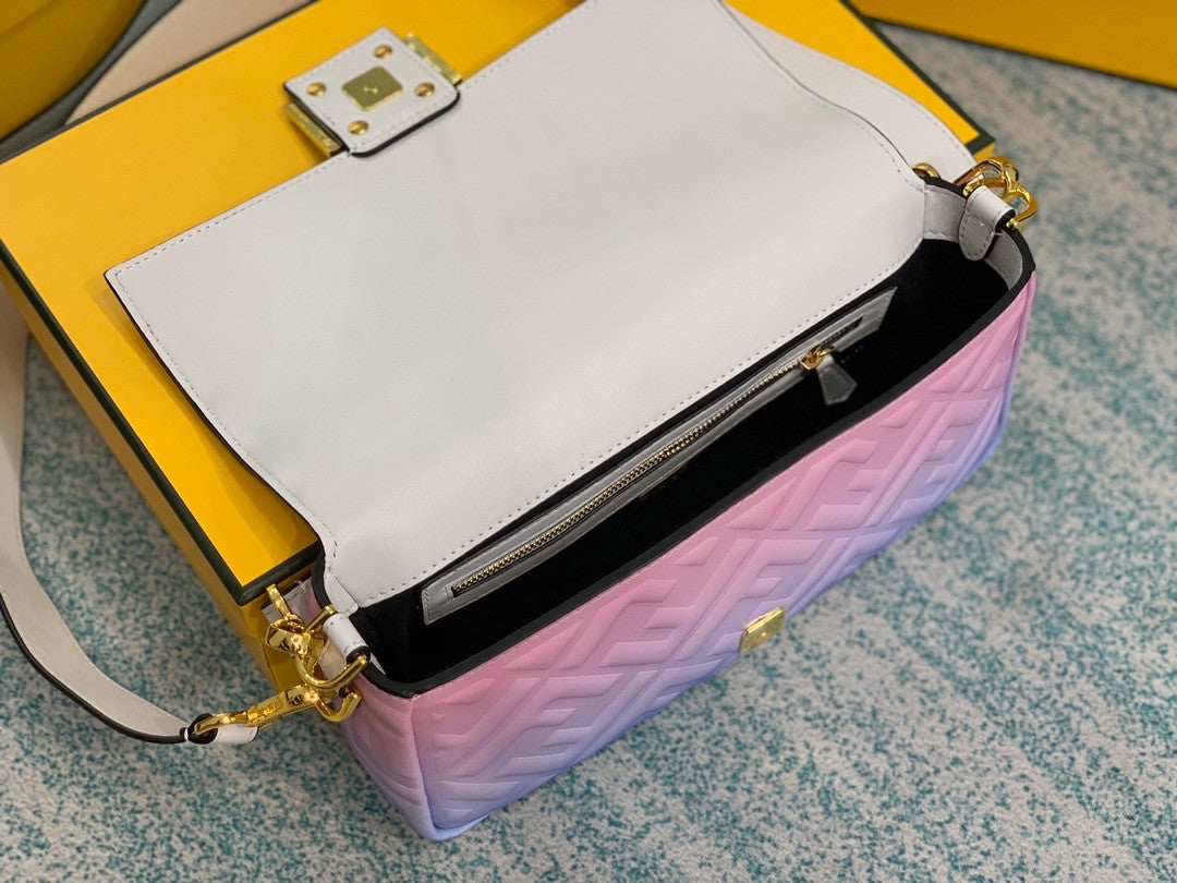Fendi BAGUETTE Graduated color nappa leather bag