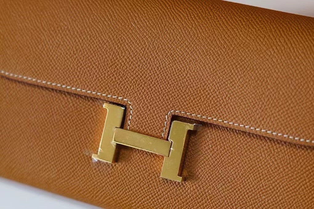 Hermes  Gold Constance Long To Go wallet Epsom Leather Gold Hardware