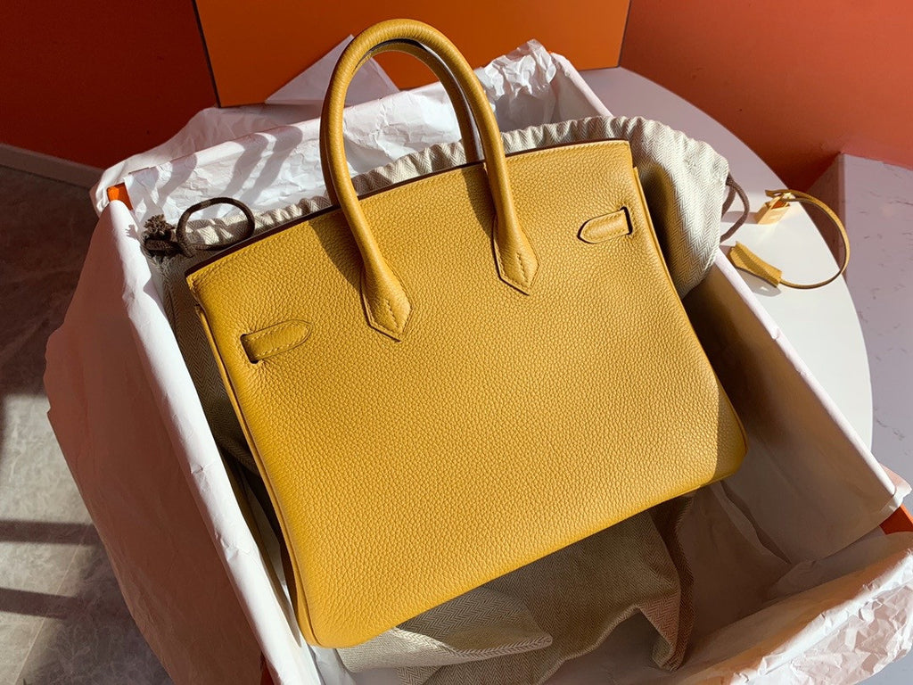 Hermes Hermes 9D Birkin 25 cm Togo Gold Hardware