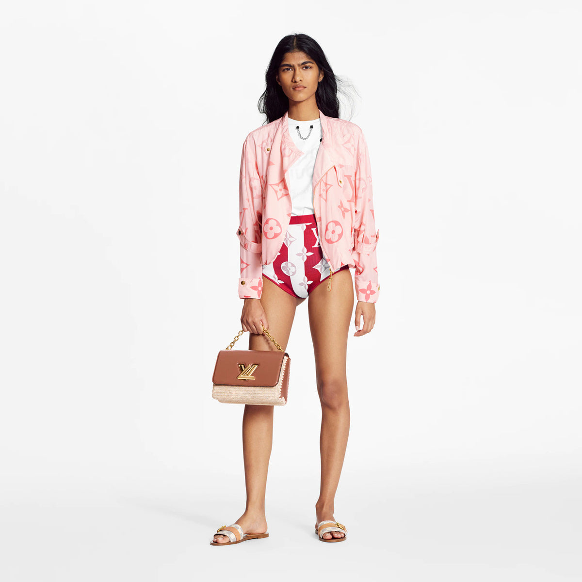 Louis Vuitton 1A8RC3  GRAPEFRUIT GRADIENT MONOGRAM BOMBER JACKET