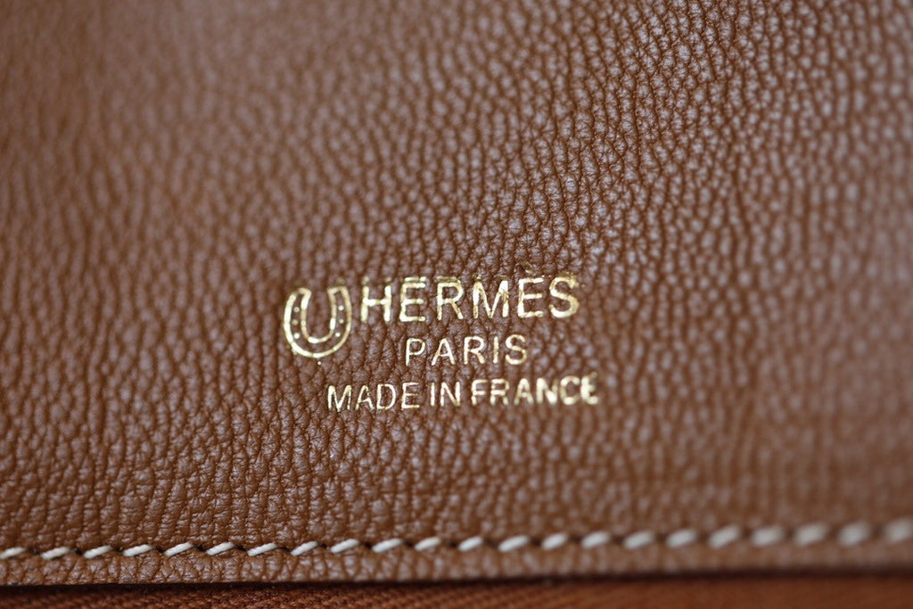 Hermes Birkin 35 Flag Bag Tan Orange Toile Limited Edition