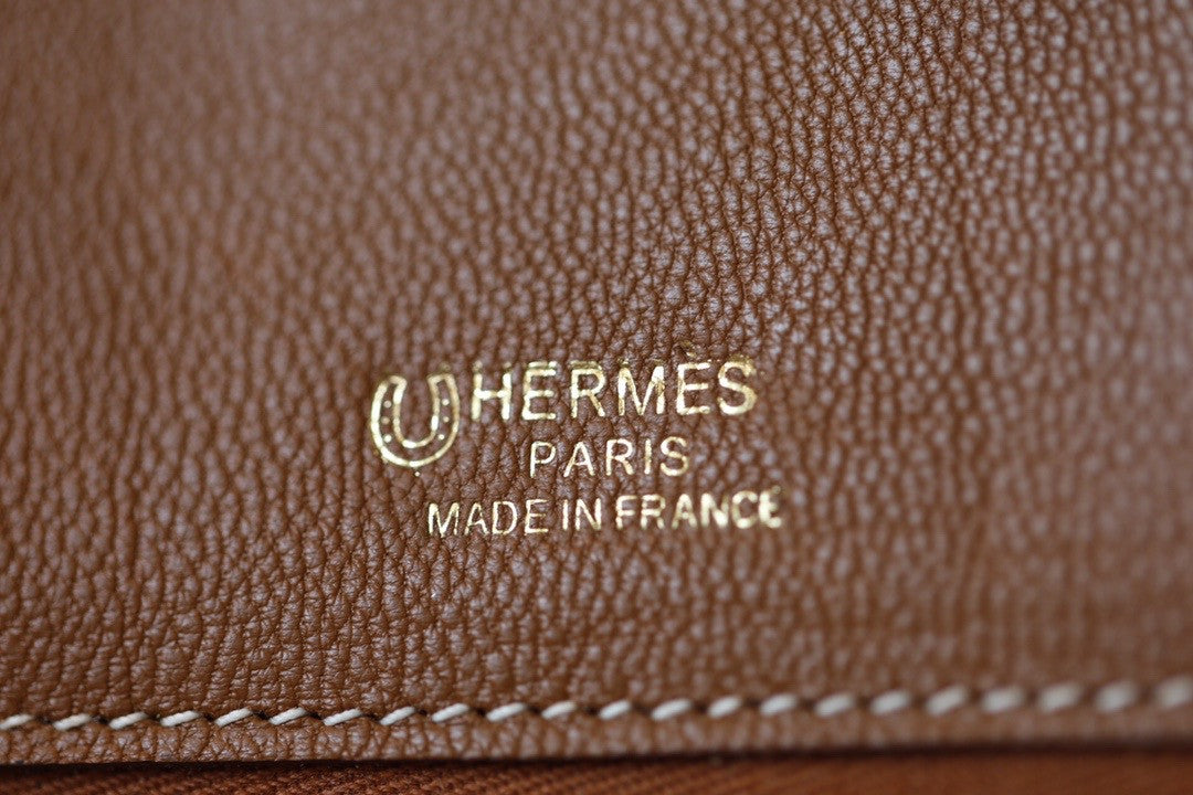Hermes Birkin 35 Flag Bag Tan Orange Toile Limited Edition