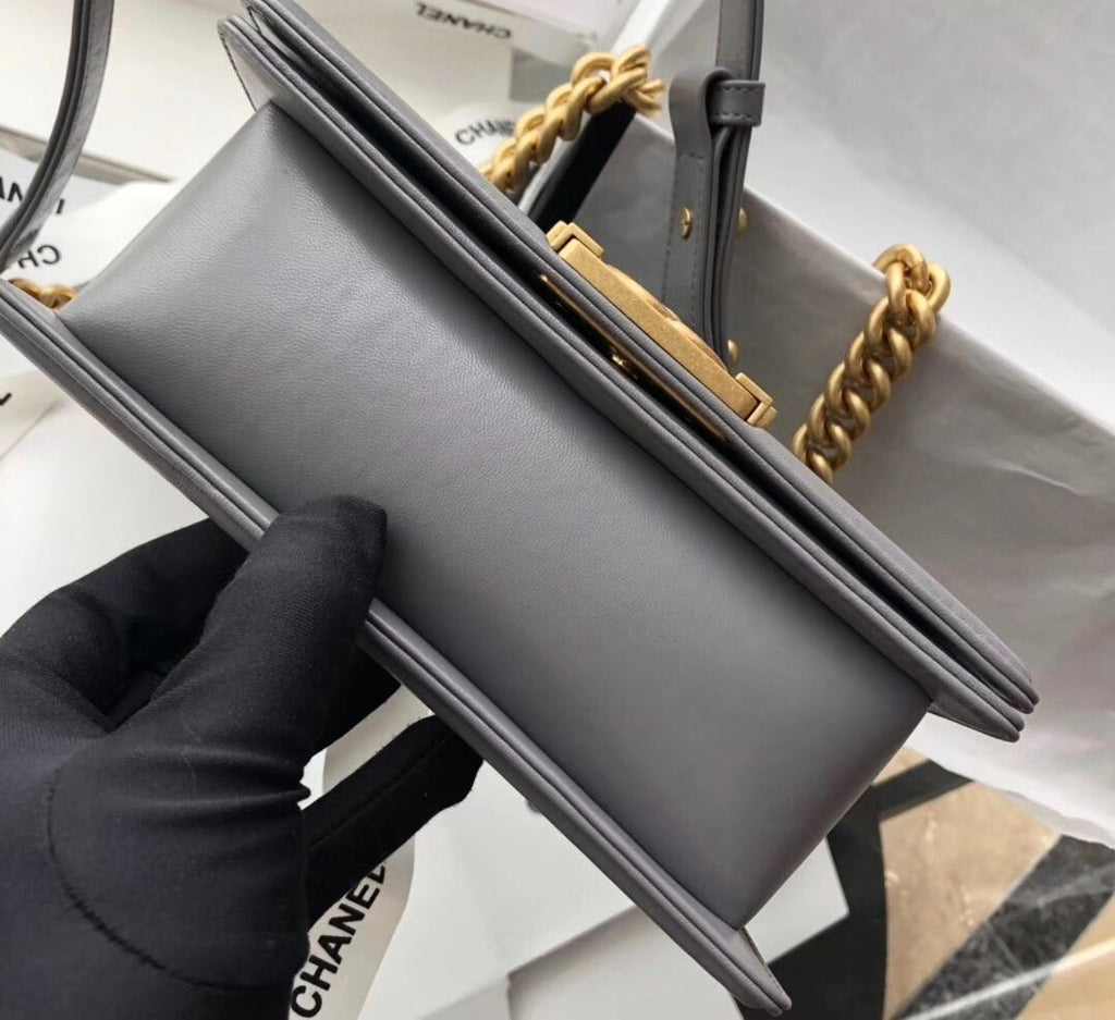 Chanel Small BOY CHANEL Handbag Grey