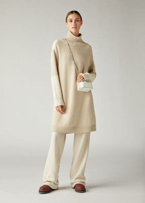 Loro Piana Grassmoor Dress  Baby Cashmere Natural Melange/nougat