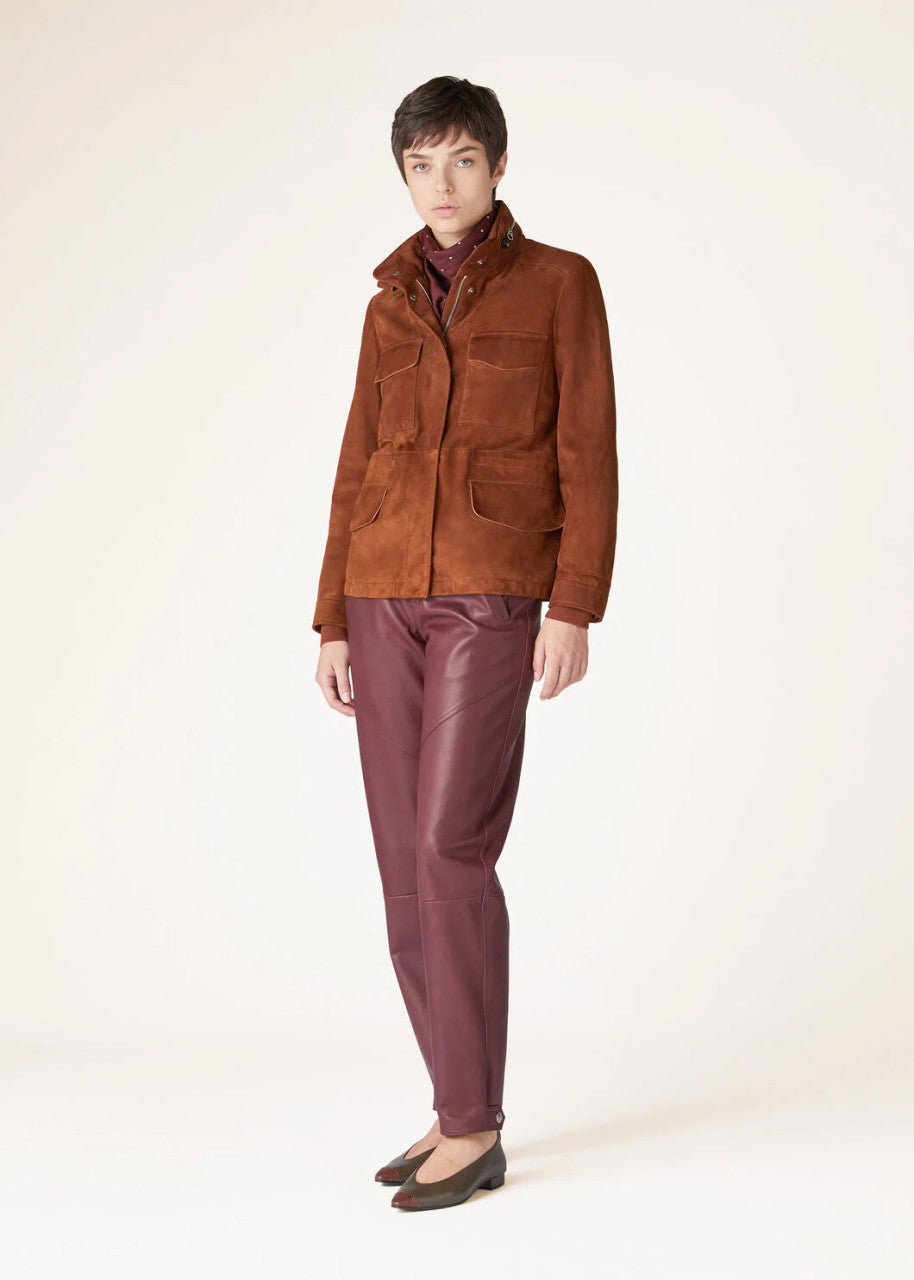 Loro Piana Mini Traveller Jacket  Lambskin Brown