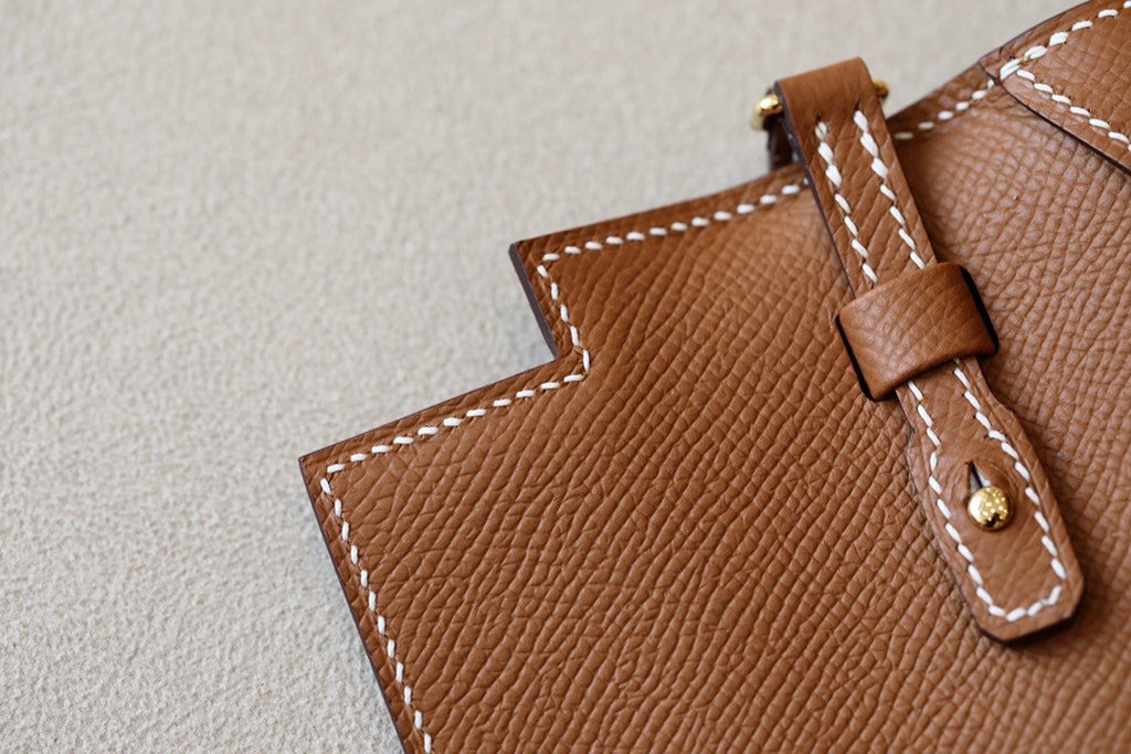 Hermes Kelly Wallet to Go Gold EPSOM GHW