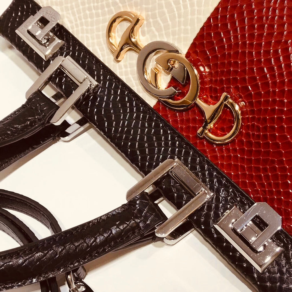 Gucci Zumi python medium top handle bag