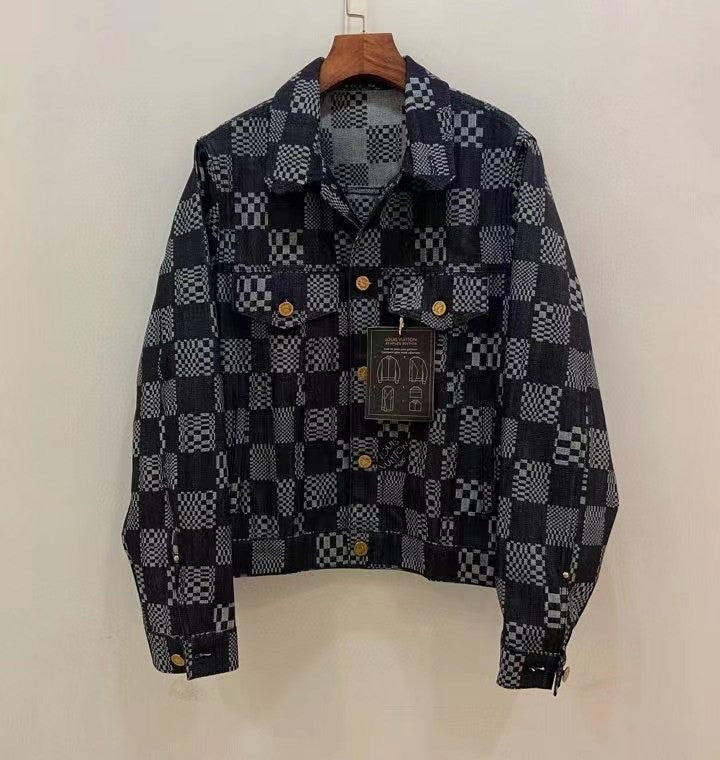 Louis Vuitton 1A8WBK  DISTORTED DAMIER DENIM JACKET